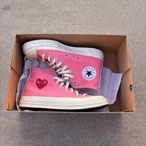 Converse Chuck Taylor All Star 70 Hi Comme des Garcons CDG PLAY Bright Pink